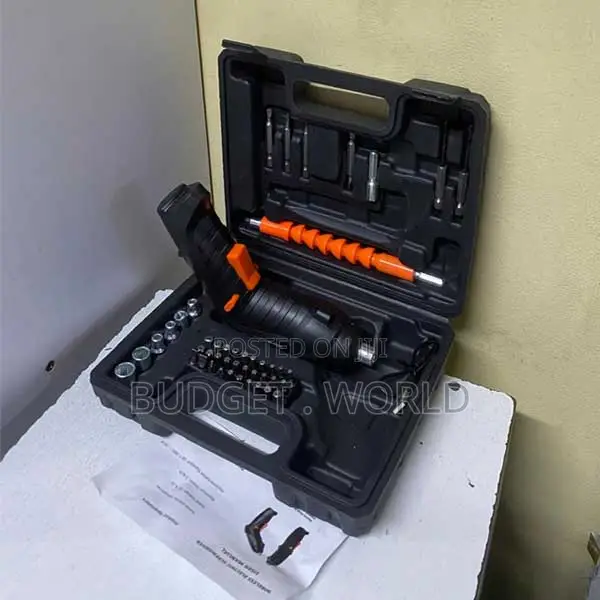 48-Piece Screwdriver Set - Black 90° Rotation Handl Ergonomic Gripe