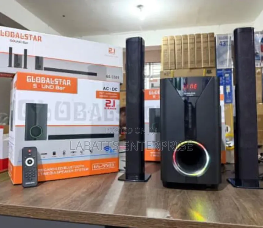 Globalstar V527 2.1CH Tall Boy Subwoofer System – Powerful Sound