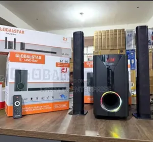 Globalstar V527 2.1CH Tall Boy Subwoofer System – Powerful Sound