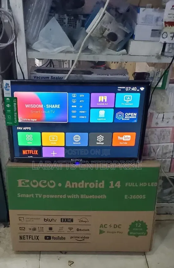 26-Inch Ecco Smart Android TV – AC/DC Digital TV With Bluetooth