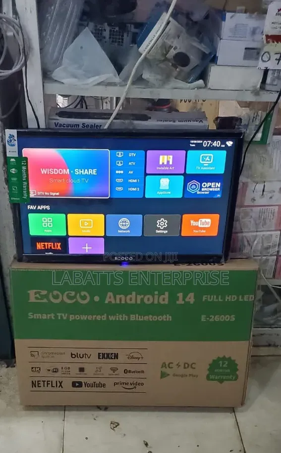 26-Inch Ecco Smart Android TV – AC/DC Digital TV With Bluetooth