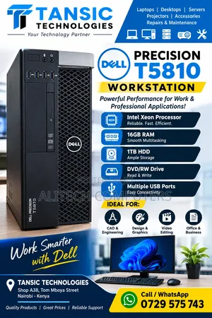Desktop Computer Dell Precision 5810 18GB Intel Xeon HDD 1T