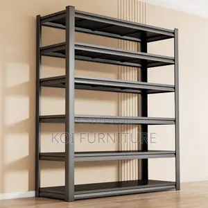 Storage Unit; Five Tier Metallic Modern Storage Organization Rack