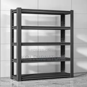 Storage Unit; Five Tier Metallic Modern Storage Organization Rack