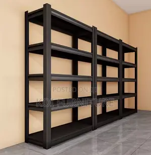 Storage Unit; Five Tier Metallic Modern Storage Organization Rack
