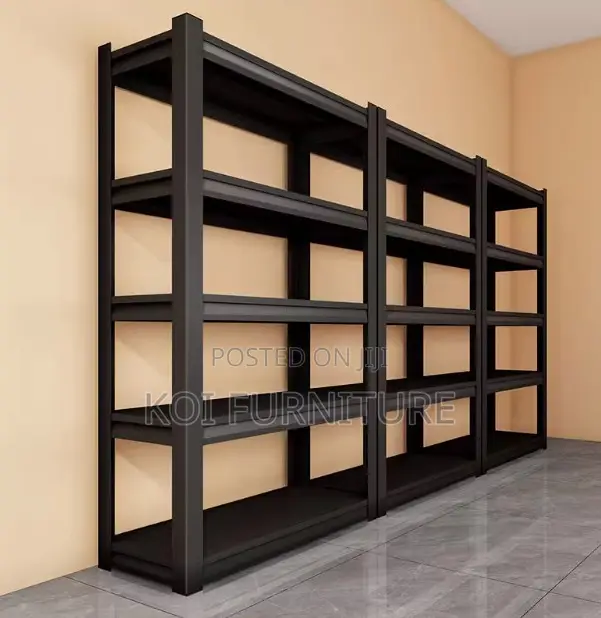 Storage Unit; Five Tier Metallic Modern Storage Organization Rack