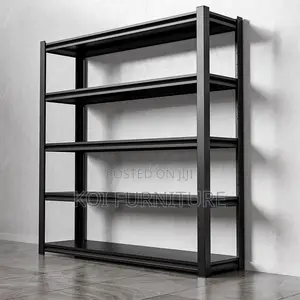 Storage Unit; Five Tier Metallic Modern Storage Organization Rack