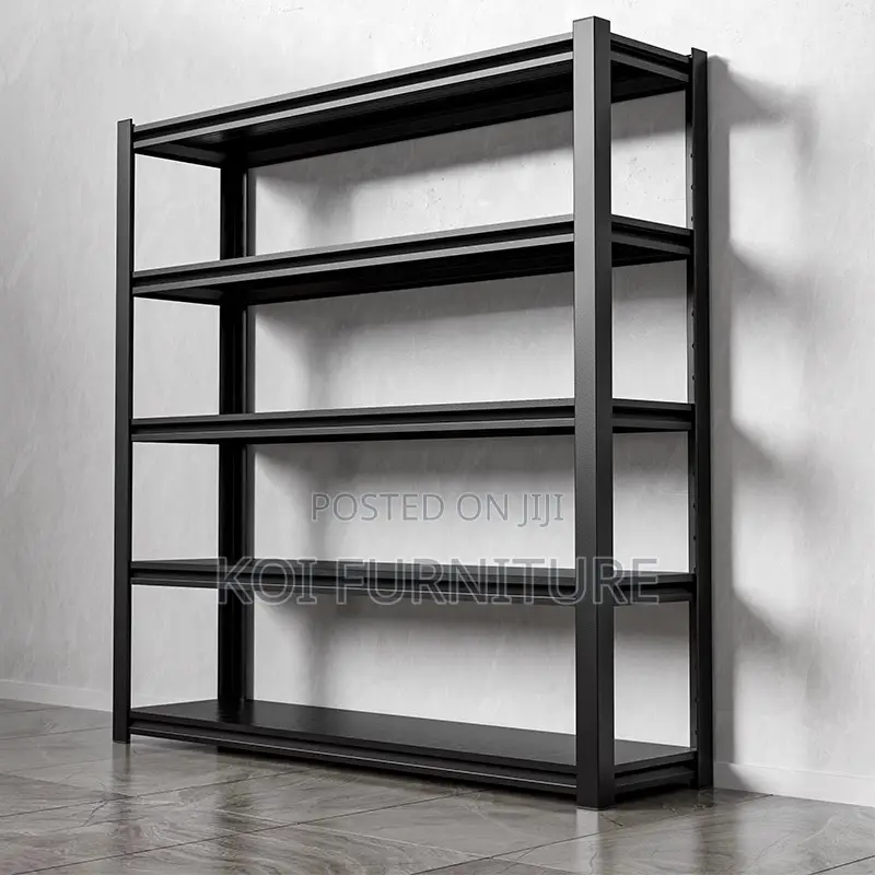 Storage Unit; Five Tier Metallic Modern Storage Organization Rack