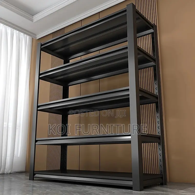 Storage Unit; Five Tier Metallic Modern Storage Organization Rack