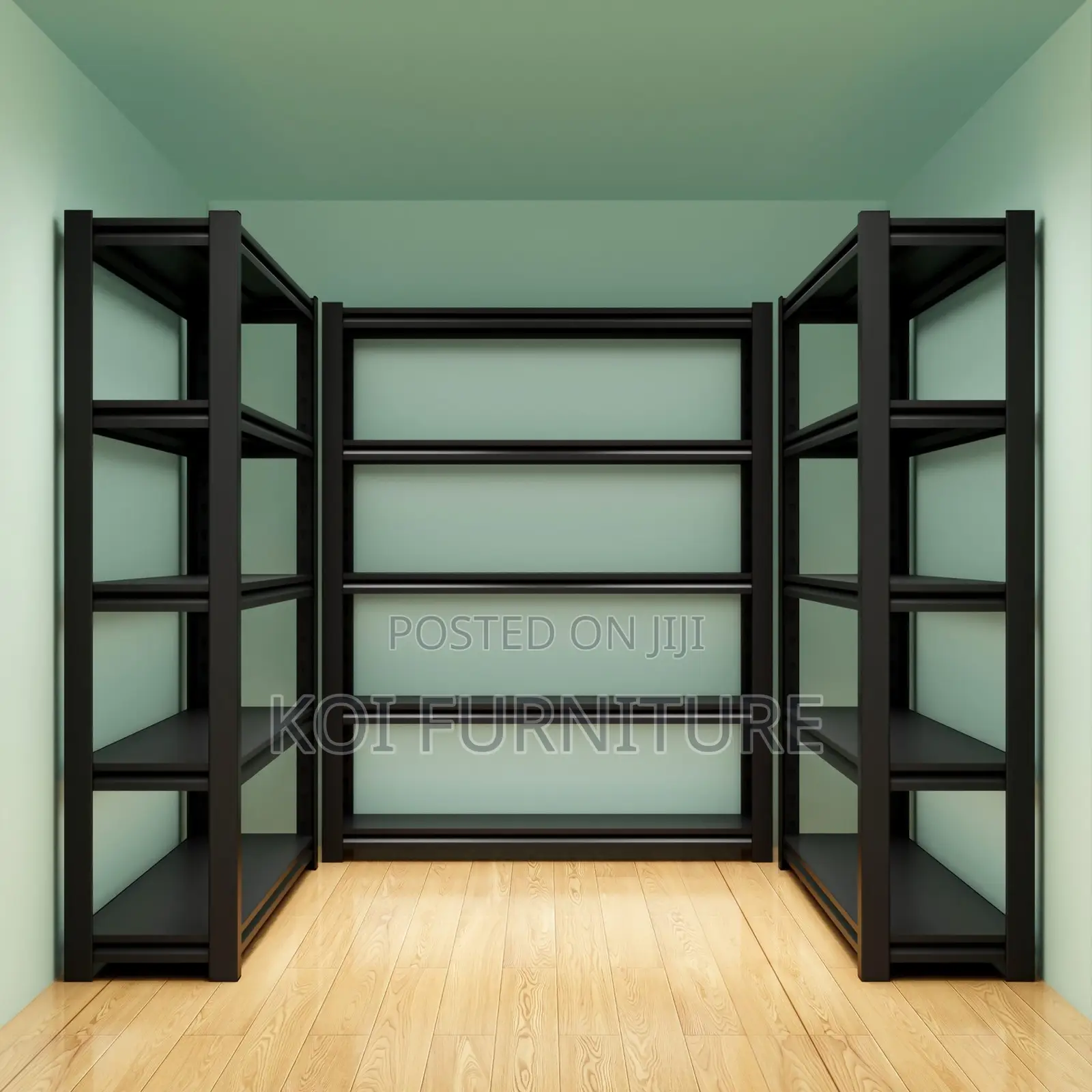 Storage Unit; Five Tier Metallic Modern Storage Organization Rack