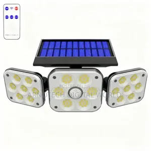 3-Head 120 LED Solar-Powered Motion Sensor Security Light