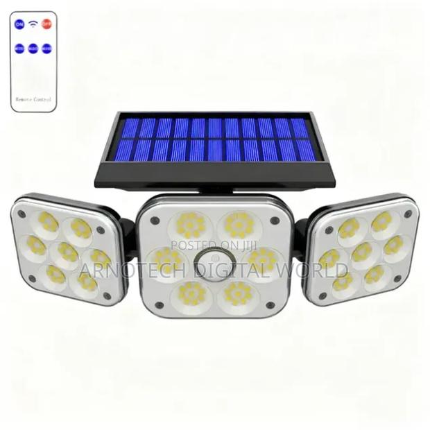 3-Head 120 LED Solar-Powered Motion Sensor Security Light - thumbnail 2