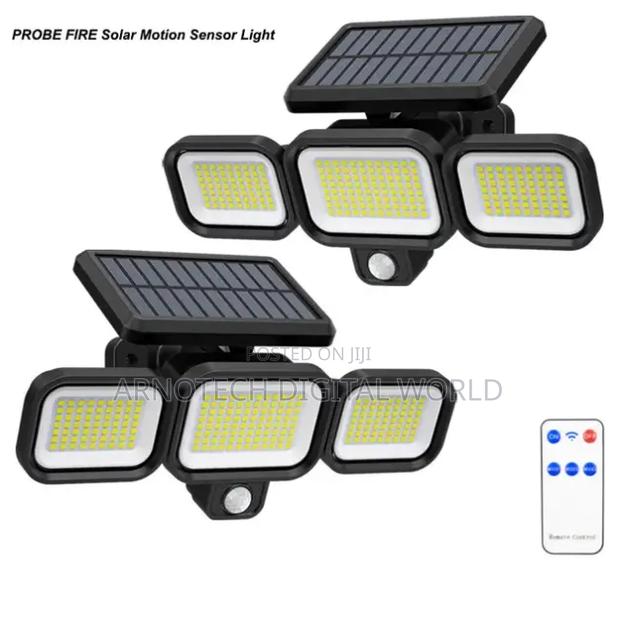 3-Head 120 LED Solar-Powered Motion Sensor Security Light - thumbnail 4