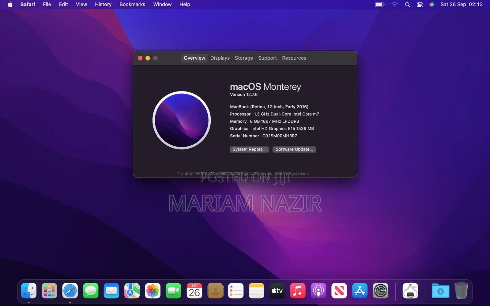 Laptop Apple MacBook 2016 8GB SSD 500GB