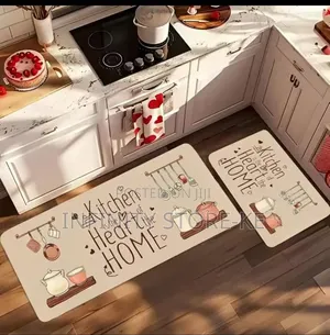 2pc Rubber Bottom Anti-Slip Kitchen Mat