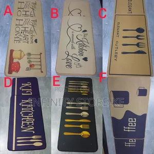 2pc Rubber Bottom Anti-Slip Kitchen Mat