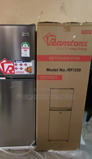 Ramtons RF/339 138L Double Door Fridge – Silver
