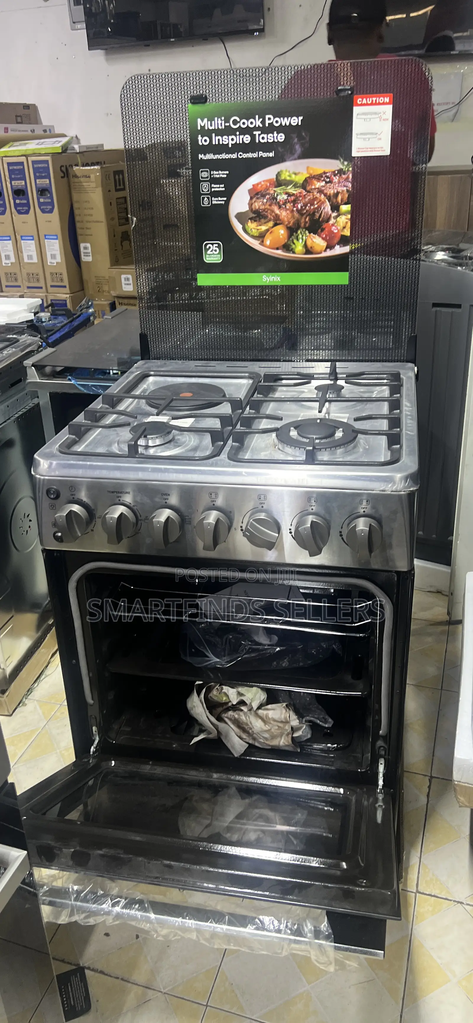 Syinix 60×60 Cooker With Gas Sensor
