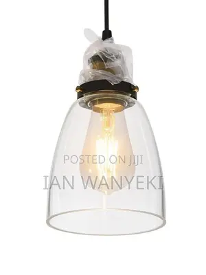 American Classic Pendant Light. Thick Glass Bowl. 240v Bulb Holder.