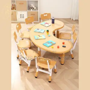 Study Table; Durable Crescent Kids Study Desk for Home, and School