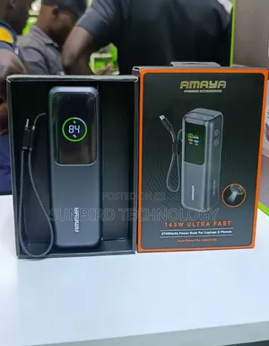 Amaya 165w Ultra Fast 27,000mah Powerbank for Laptops and Phones.