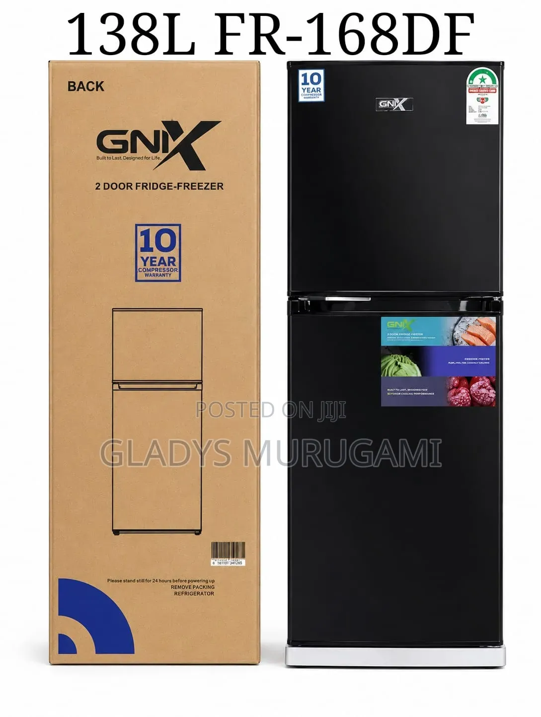 138 Litres GNIX FR-168DF Double Door Refrigerator