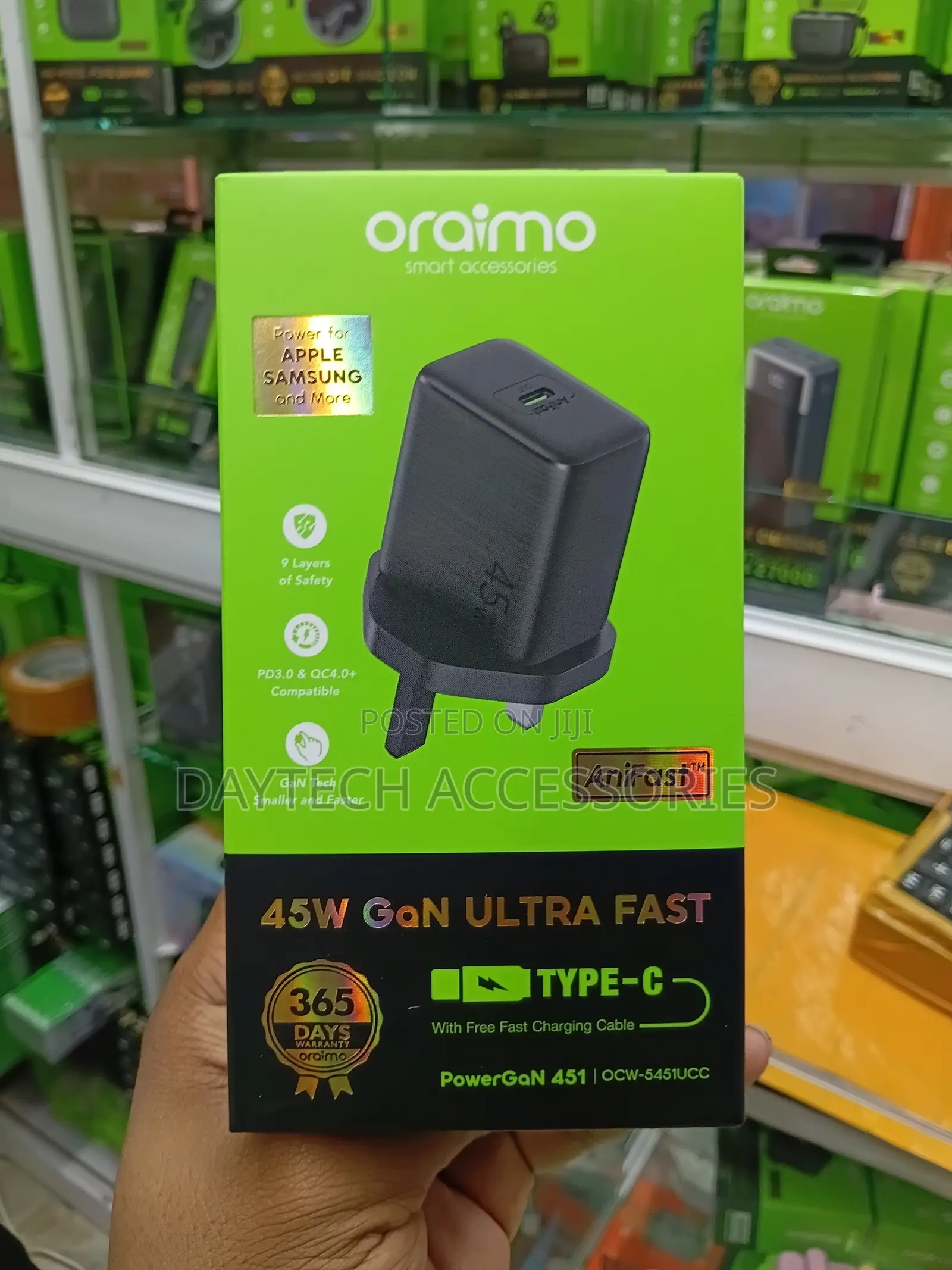Oraimo PowerGAN 451 (45W) Charger.