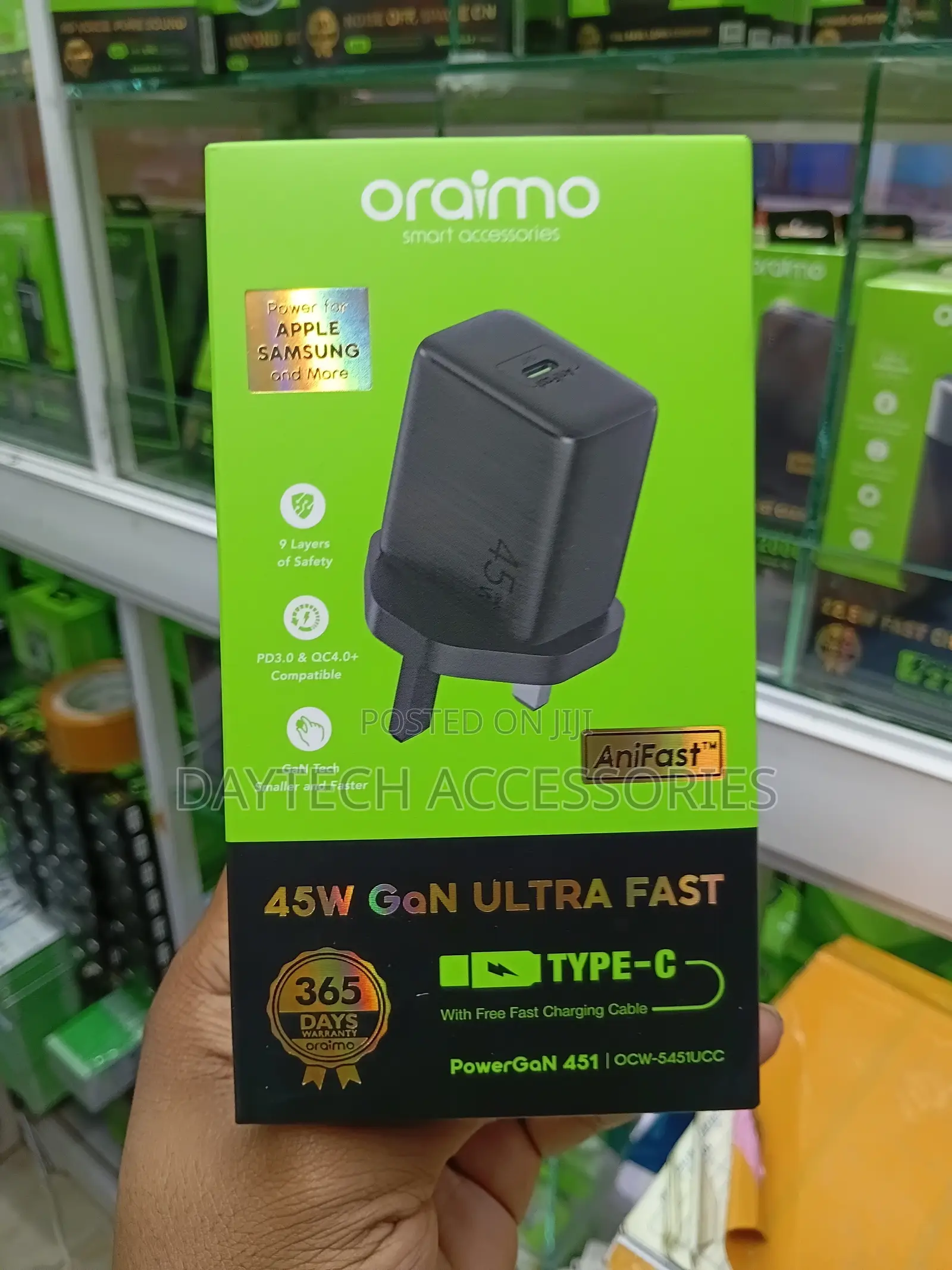 Oraimo PowerGAN 451 (45W) Charger.