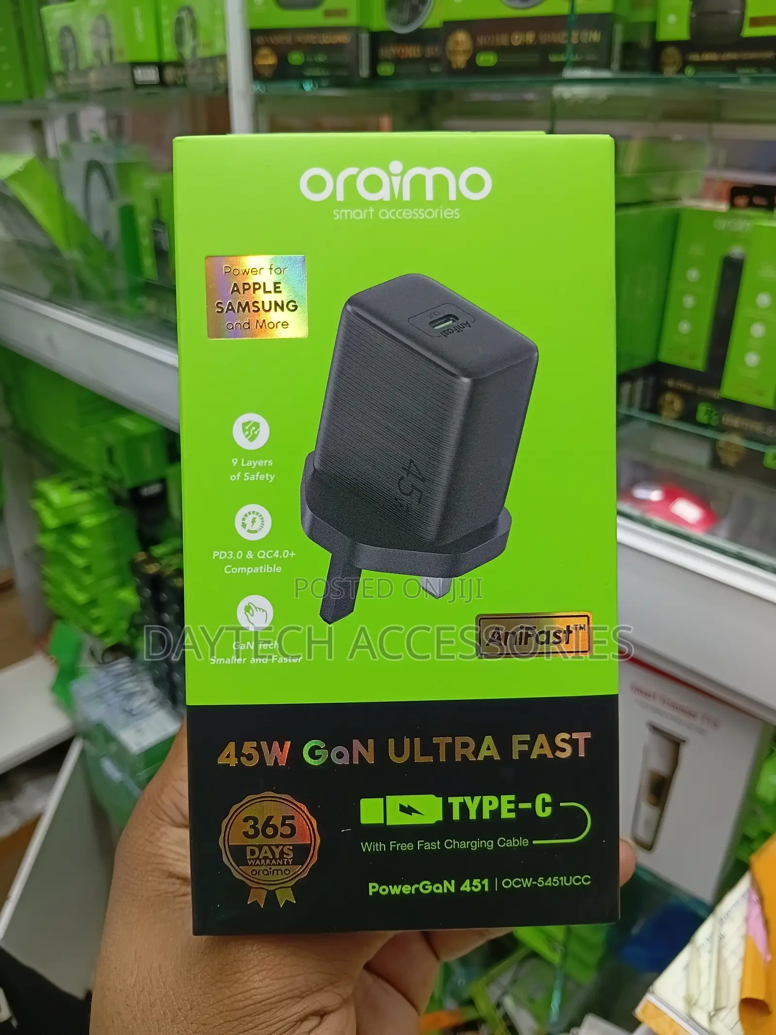 Oraimo PowerGAN 451 (45W) Charger.