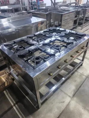 Stainless Steel 6-Burner Gas Range, Commercial 6-Burner Gas Stove