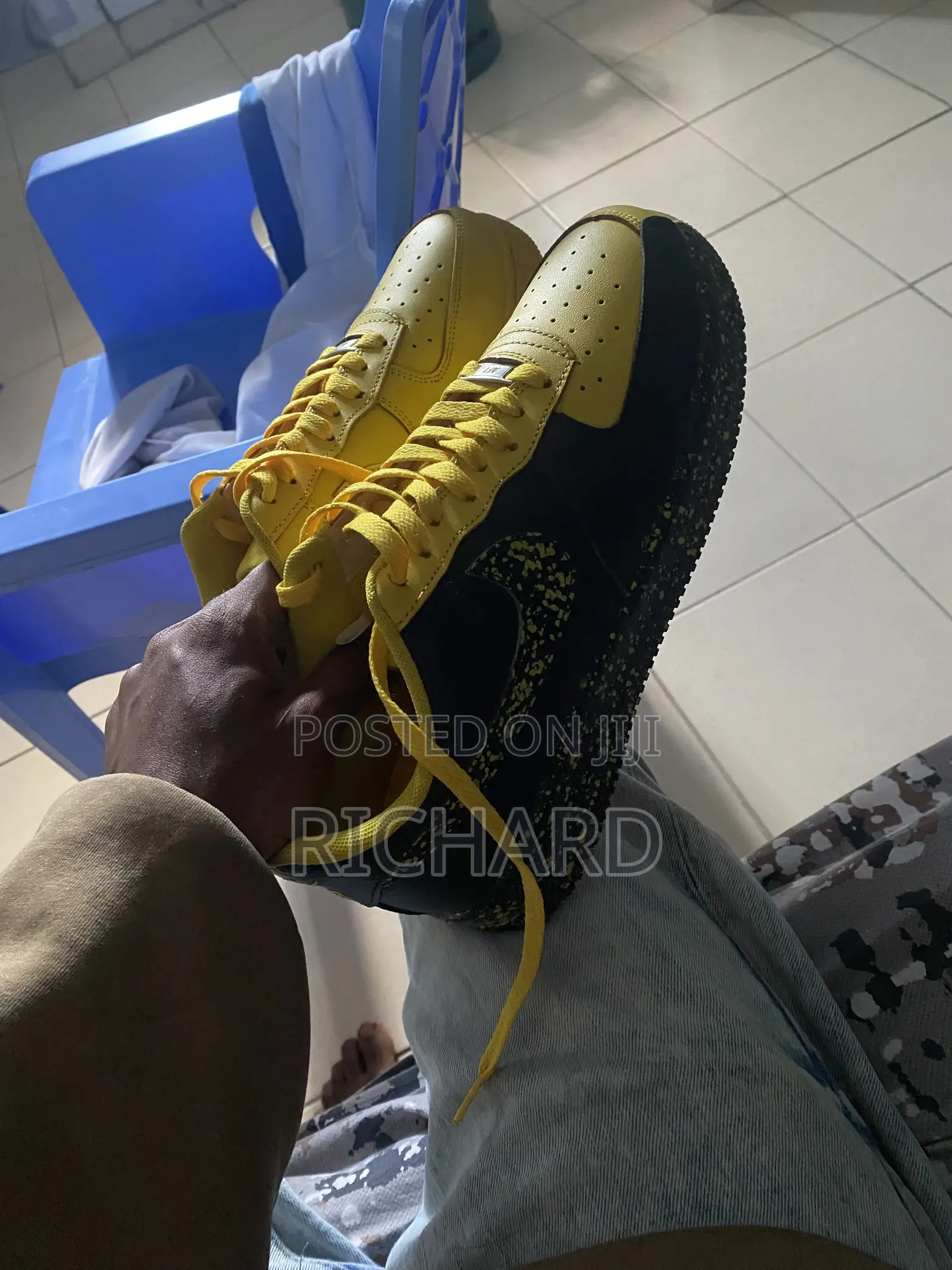 Black and Yellow Airforce 1s