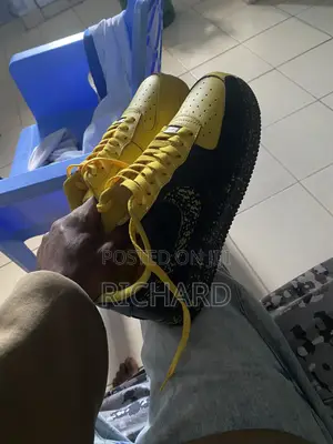 Black and Yellow Airforce 1s
