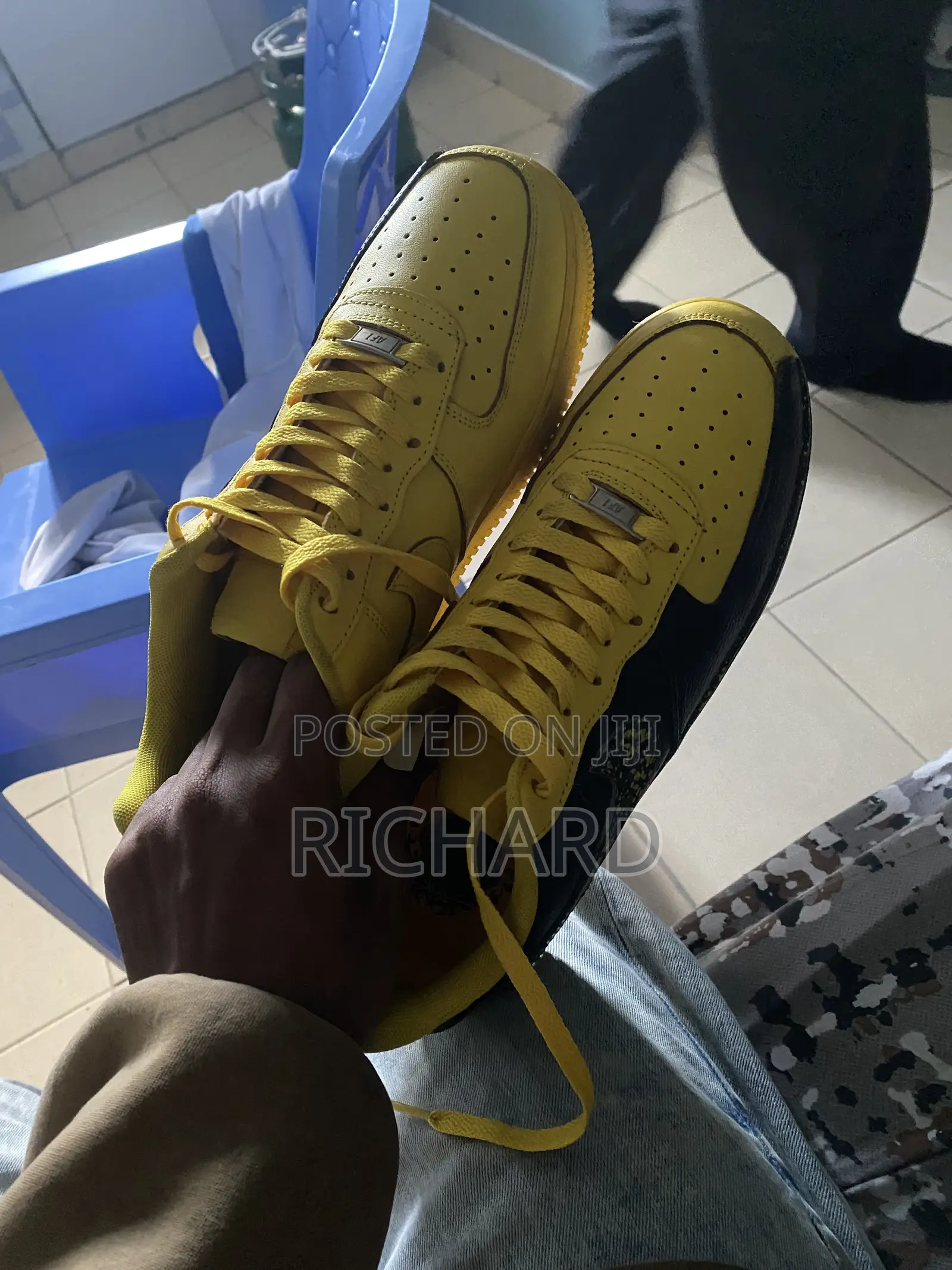 Black and Yellow Airforce 1s