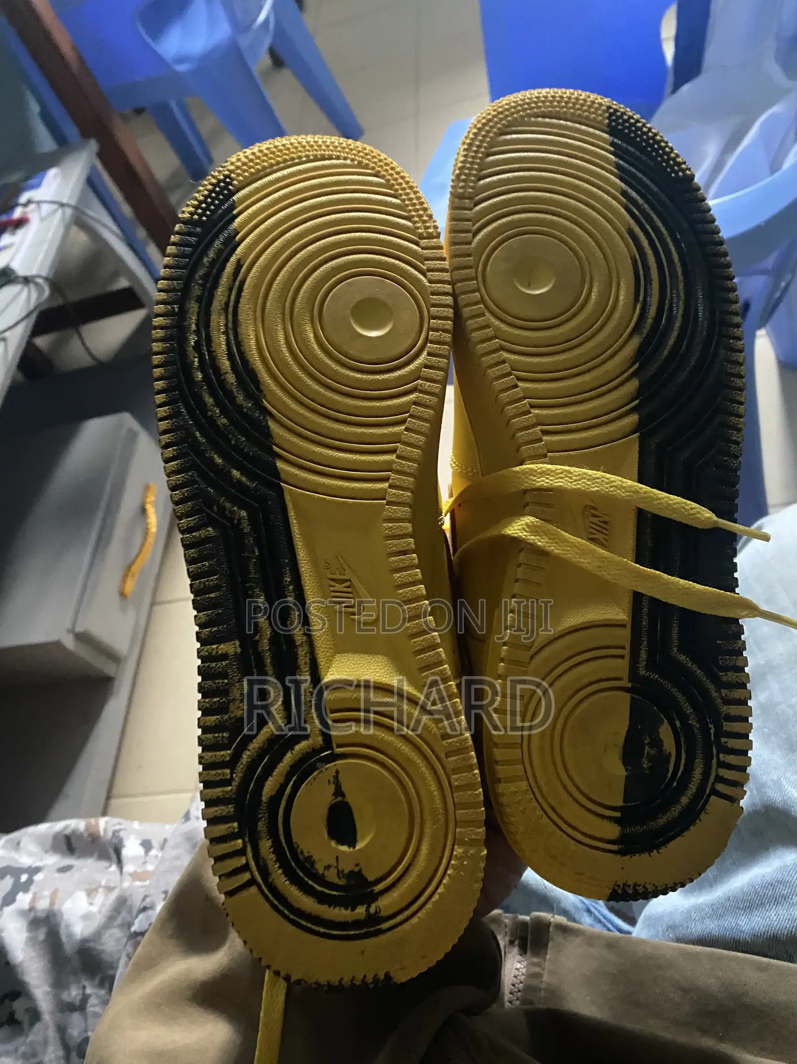 Black and Yellow Airforce 1s