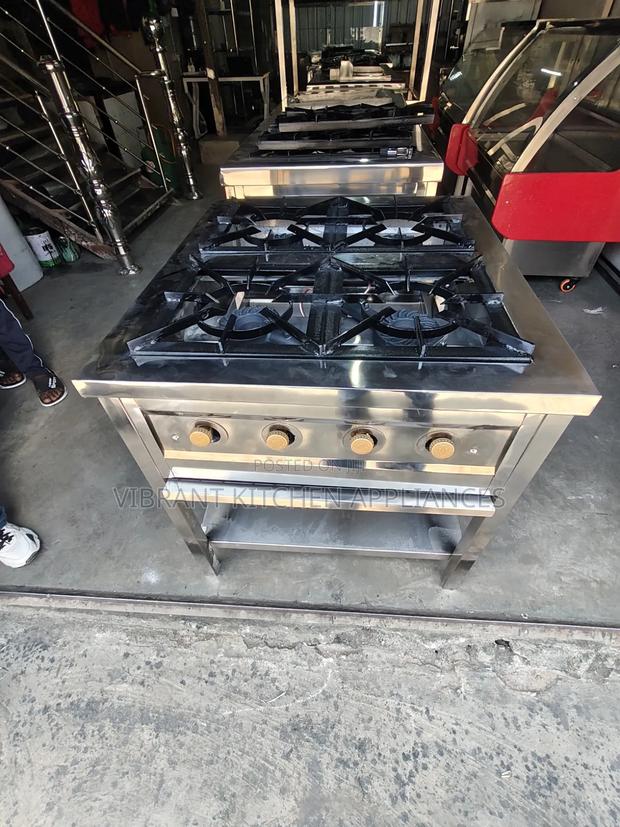 Four Burner Square Commercial Cooker - main view