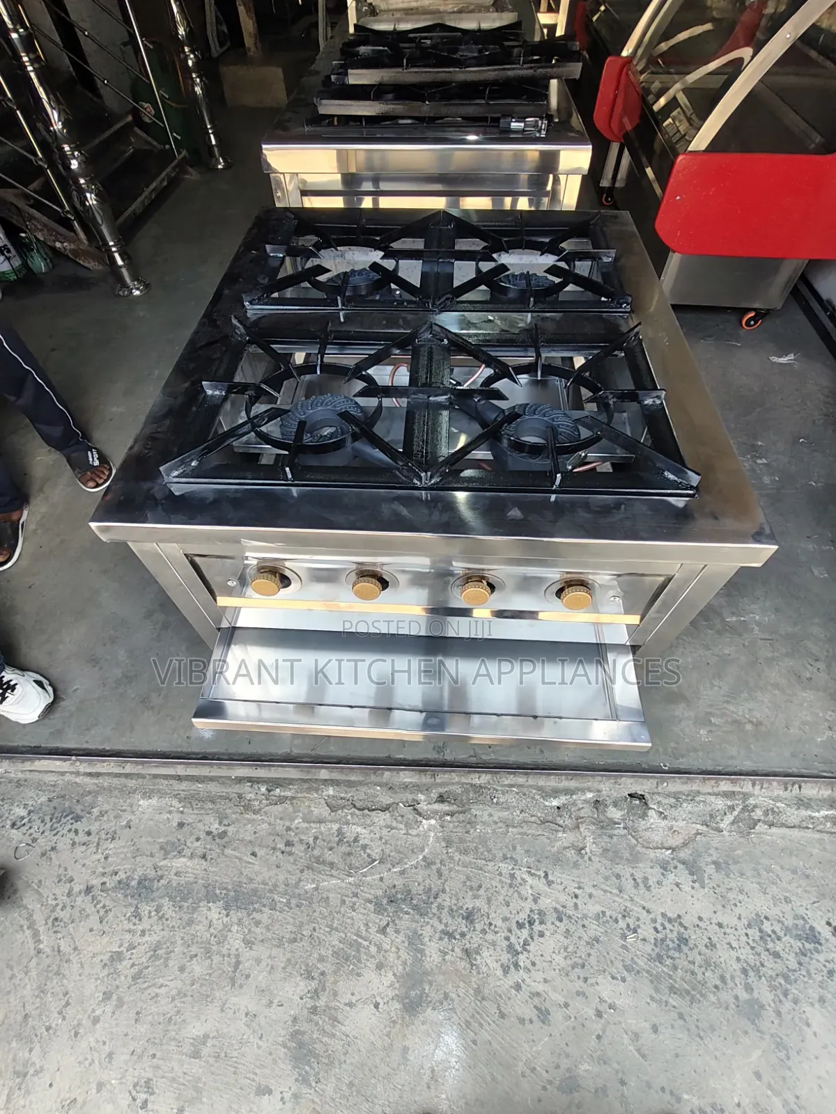 Four Burner Square Commercial Cooker