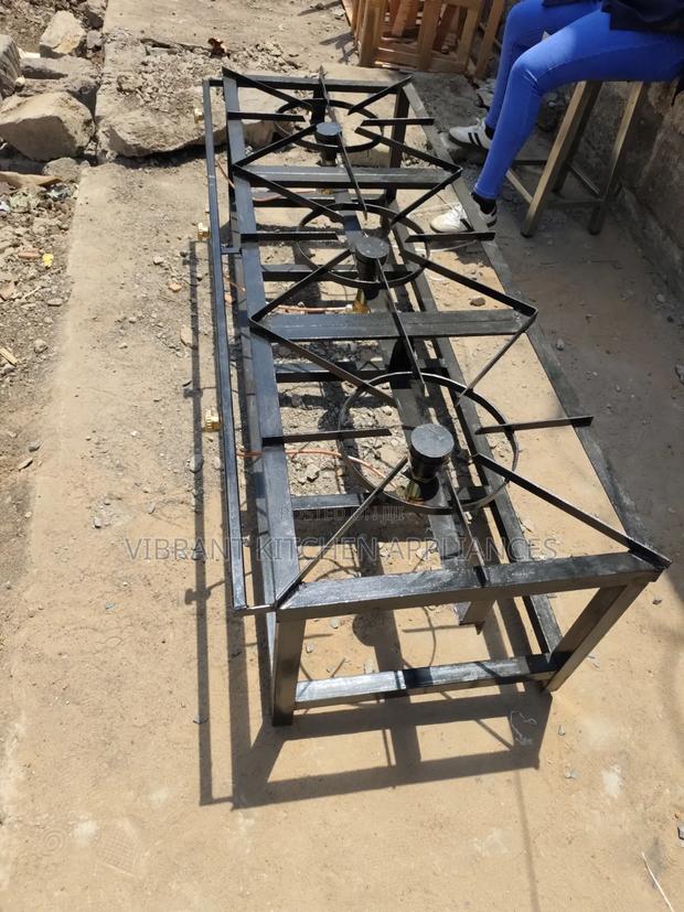Three Burner Mild Steel Commercial Cooker - main view