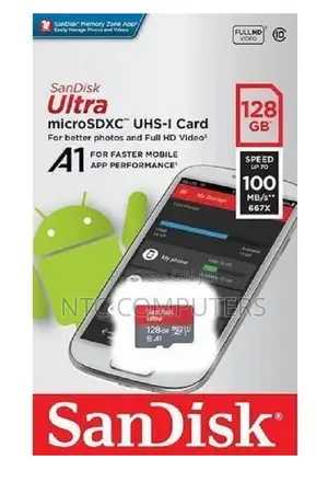 SanDisk Ultra 128GB microSDXC Up to 100mb/S Read A1 Performance Class