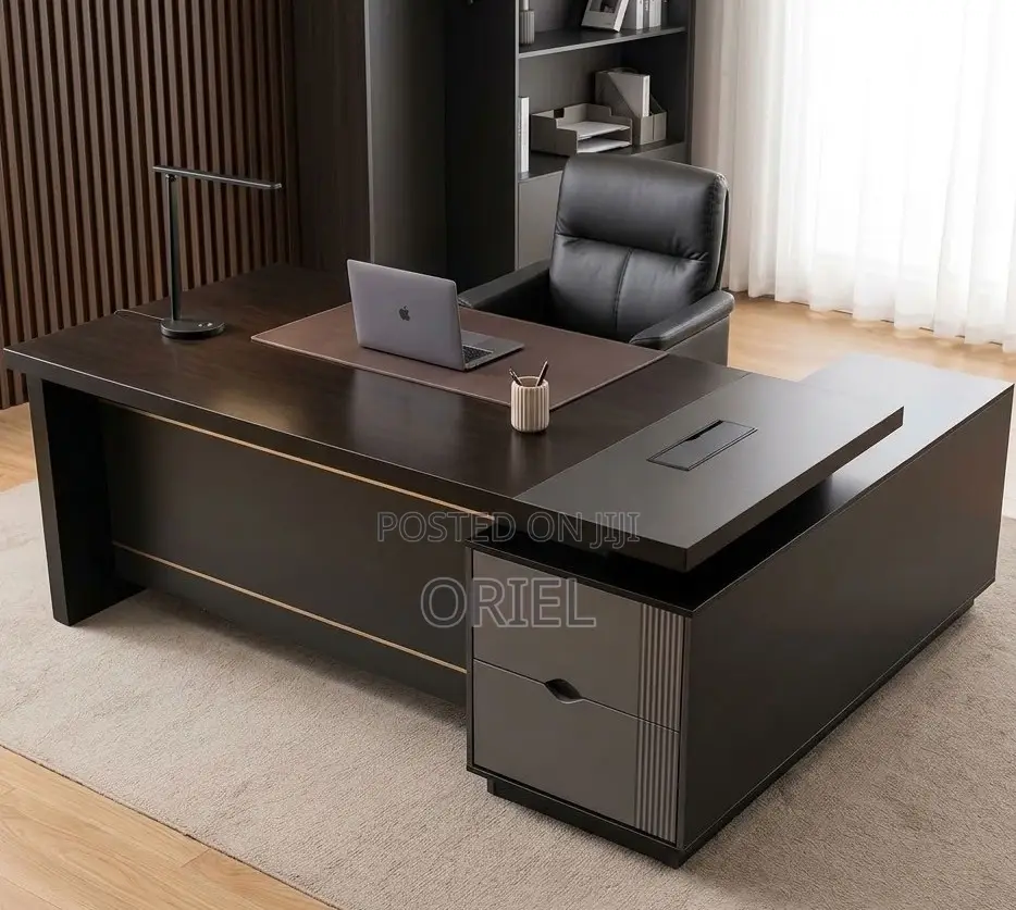 2m L-Shaped Office Desk – Spacious Modern Executive Workstation.