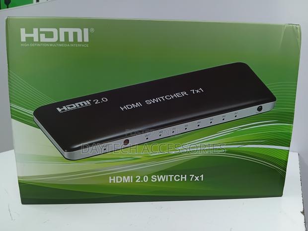 HDMI Switcher, 7 X 1 HDMI 2.0 Selector 7 Inputs 1 Output. - main view