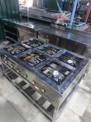 Stainless Steel Six Burner Cooking or Commercial 6-Burner Gas Stove