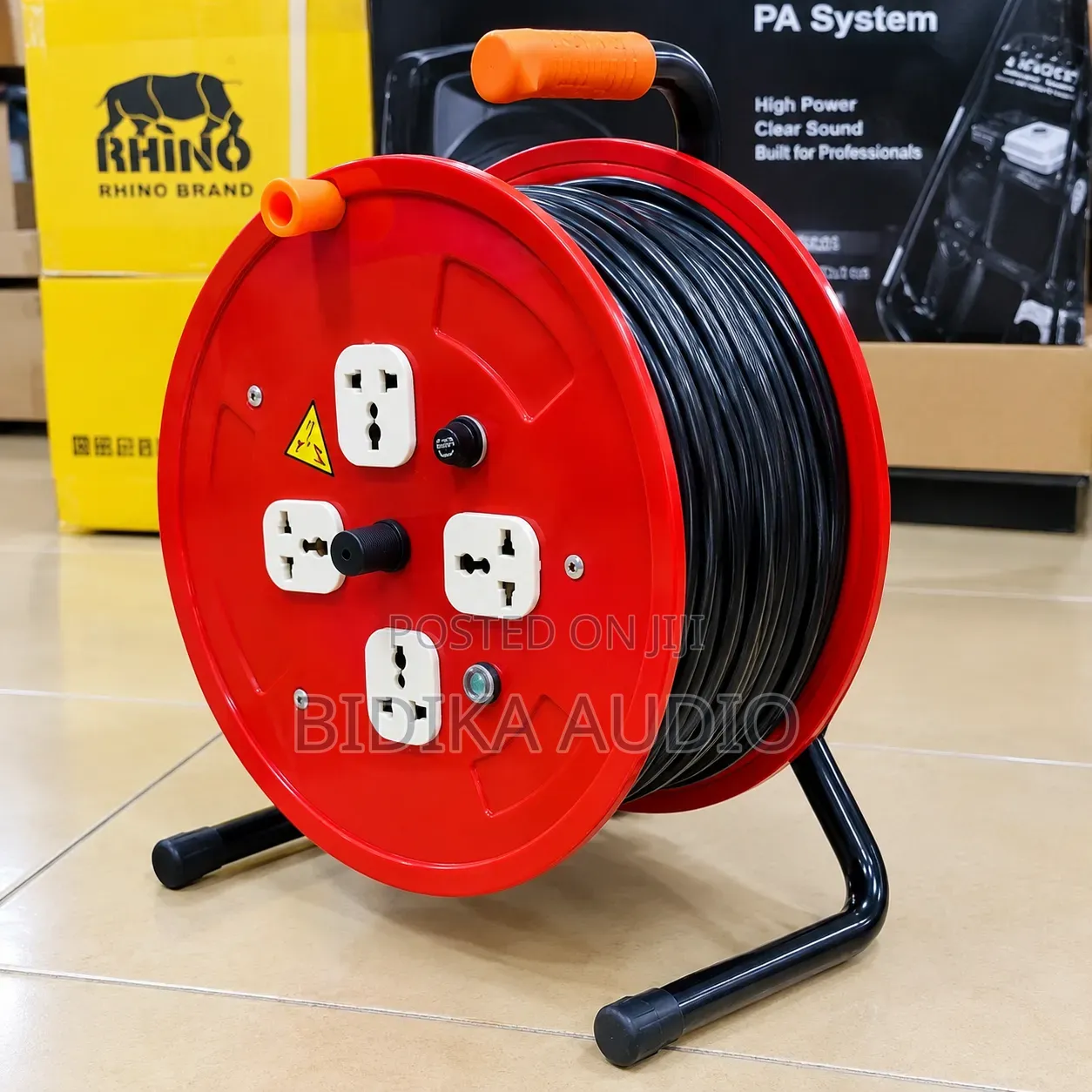 Heavy-Duty 50m Extension Cable Reel – 2.5mm2 Wire With 4-Way Sockets