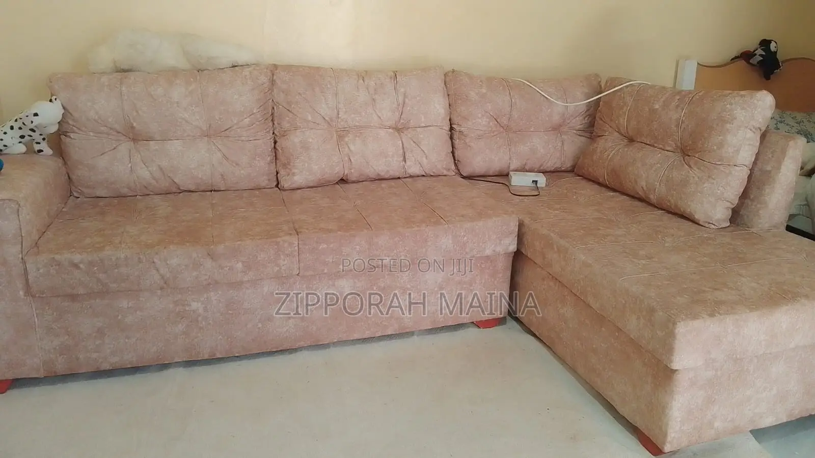 Brown L Seater