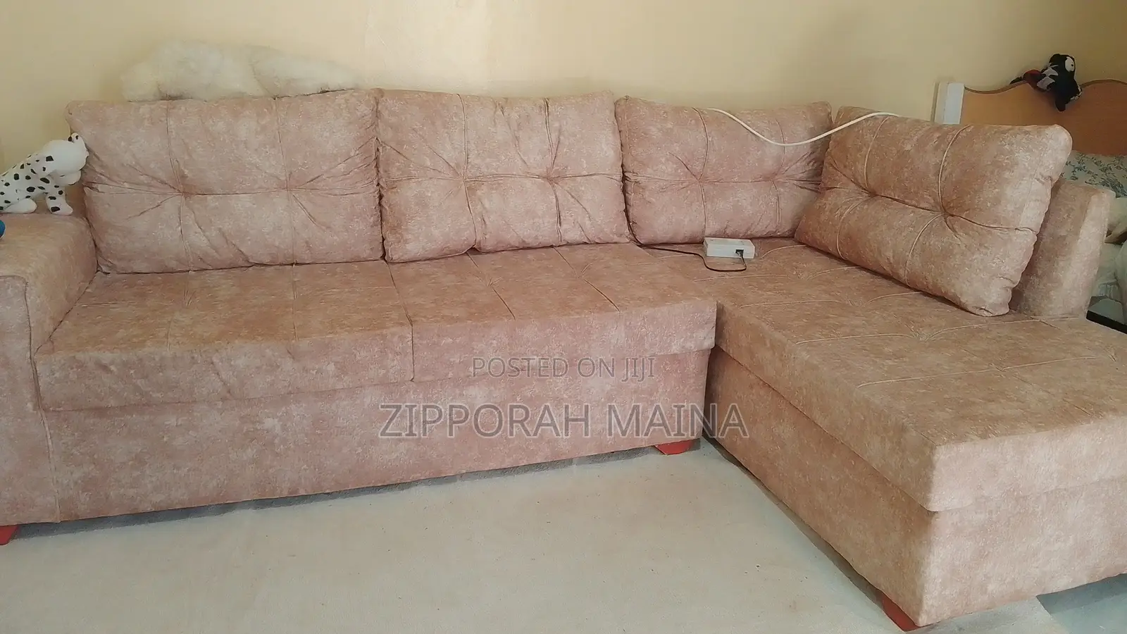 Brown L Seater