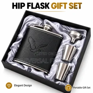 Stainless Steel Whiskey Flask Bottle Portable Hip Flask With Screw Cap