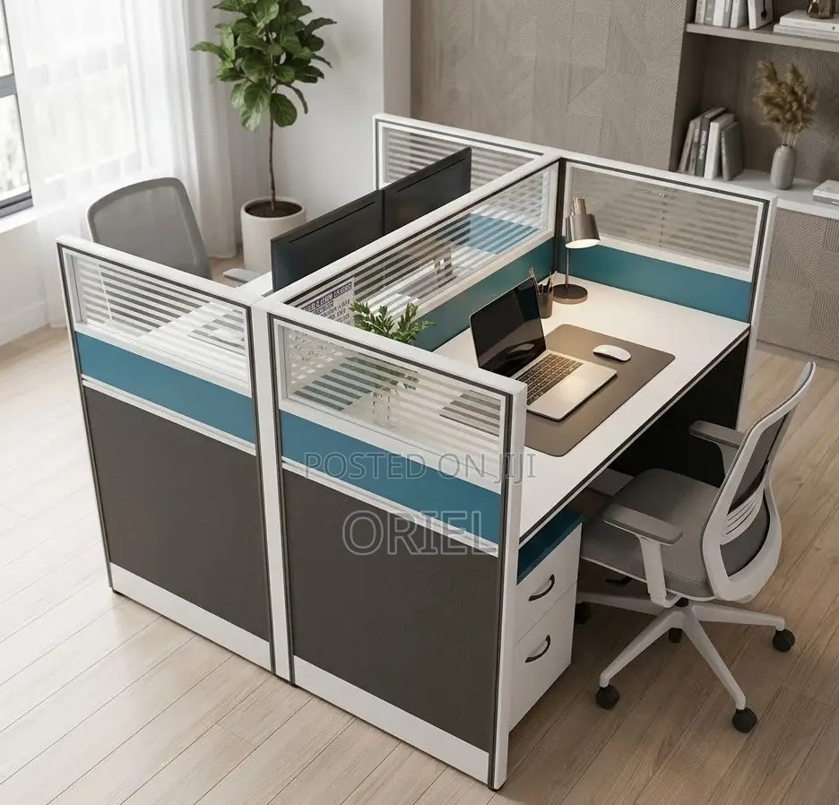 2-Way Office Workstation – Modern Two-Person Work Desk