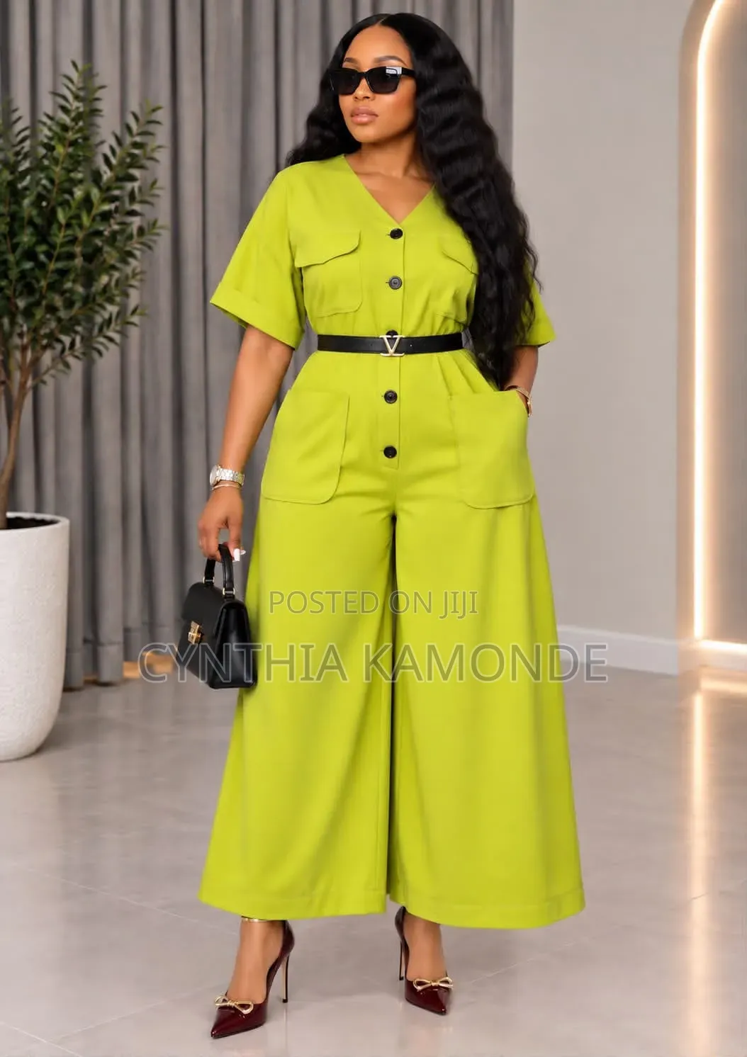 Belted Jumpsuit ( Size 42-48)