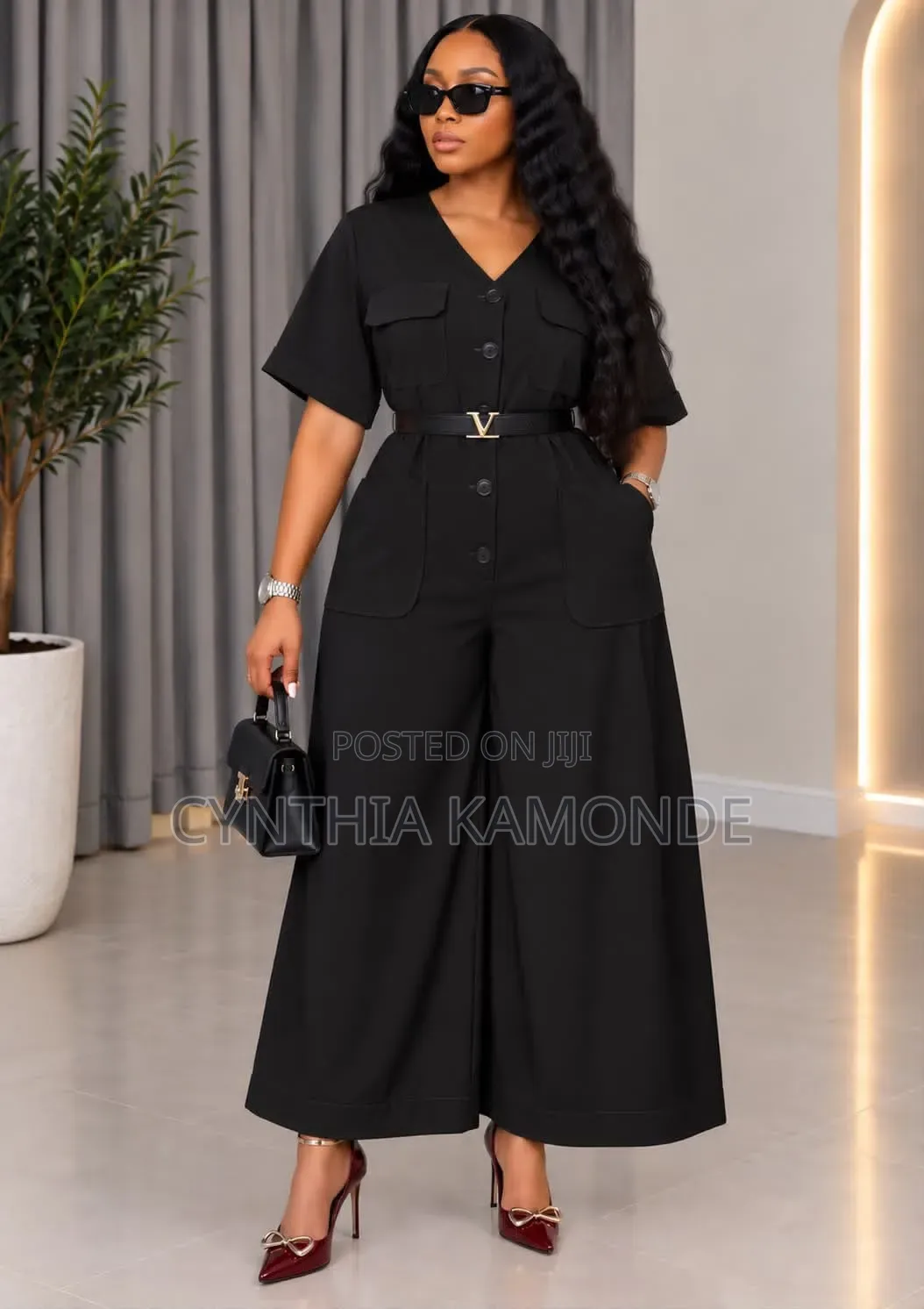 Belted Jumpsuit ( Size 42-48)