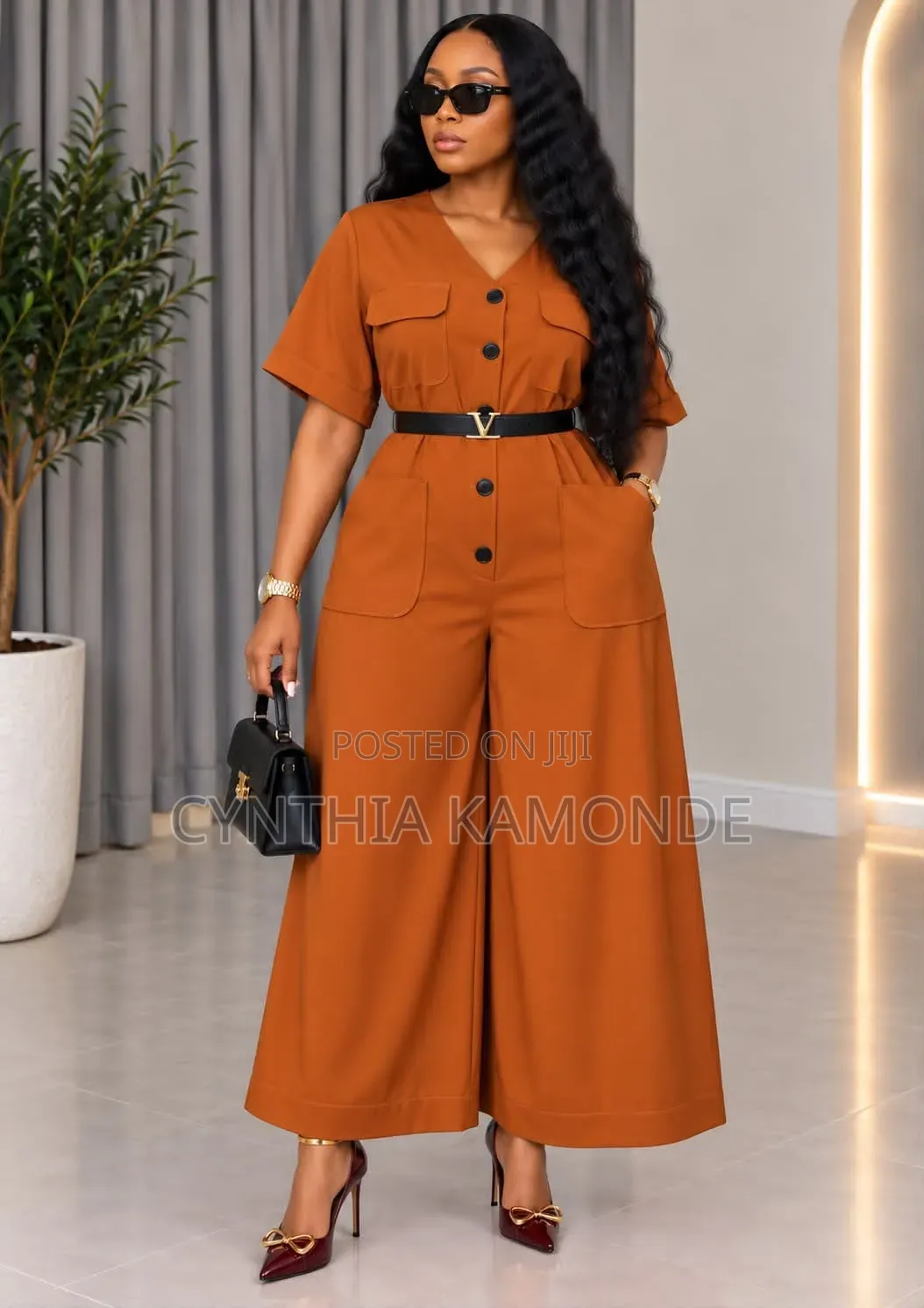 Belted Jumpsuit ( Size 42-48)