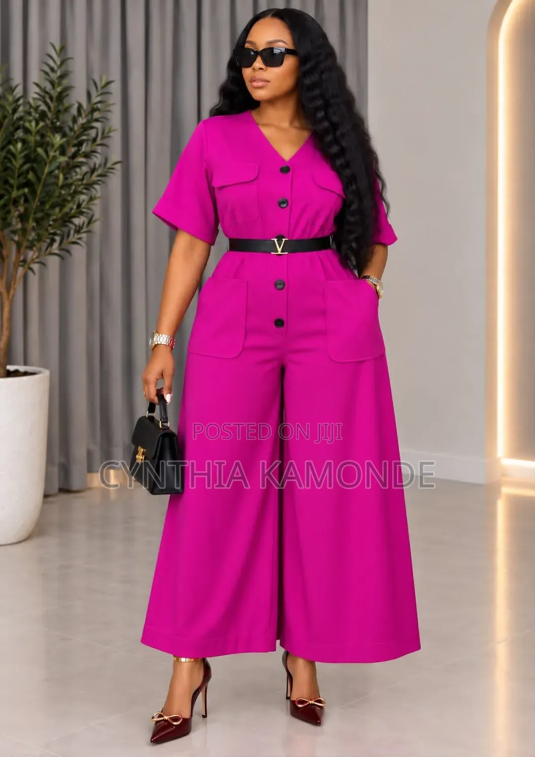 Belted Jumpsuit ( Size 42-48)